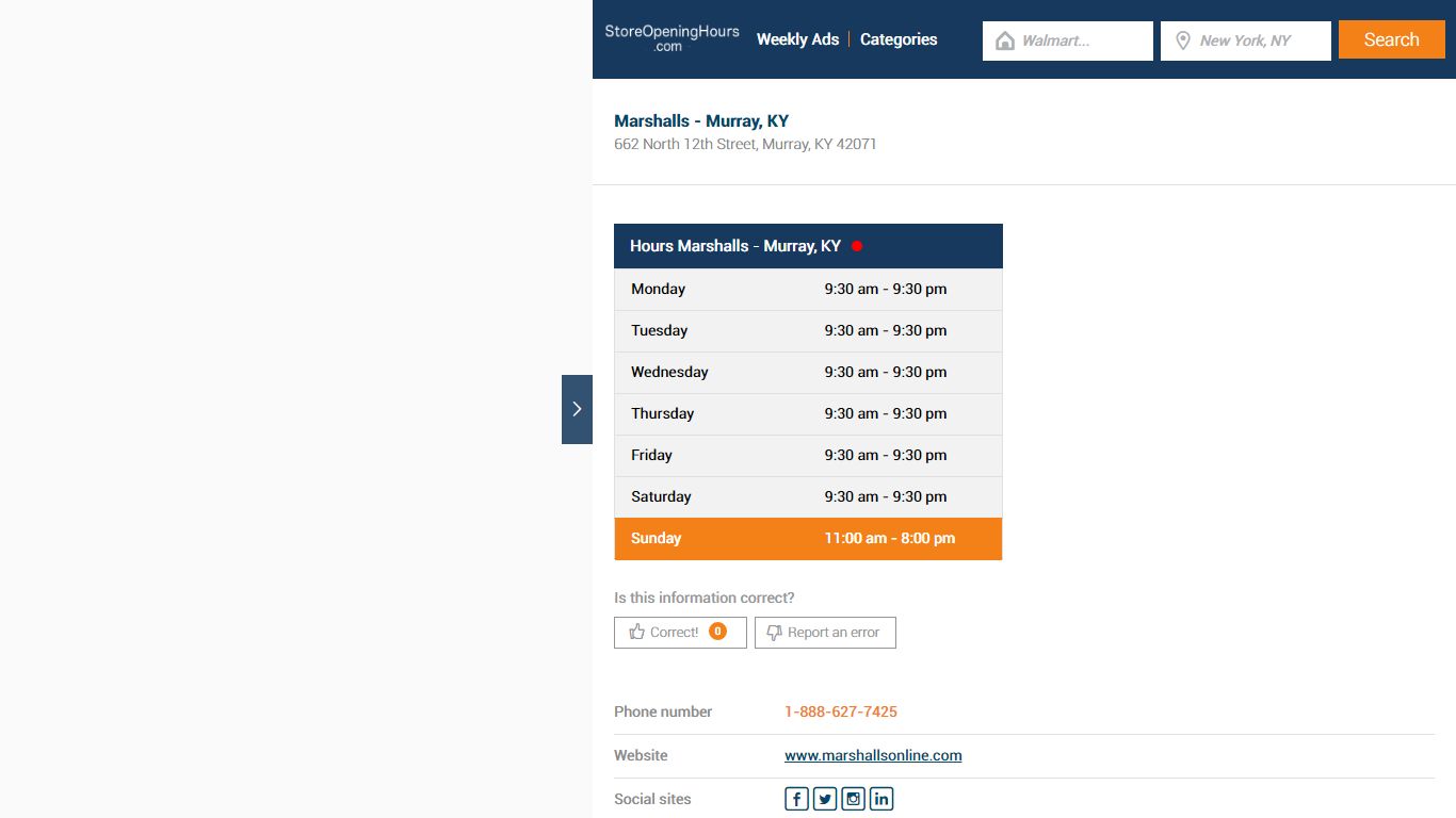 Marshalls - Murray, KY - Hours & Store Location